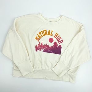 Pullover Sweatshirt Nature Hike Activewear Women XXL White Pink Yellow Orange